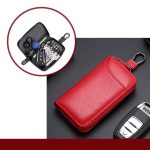 Leather Key Bag Car Key Case Organizer Wallet KeyChain Keys Holder Pouch UK