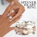 Anxiety Ring Figet Spinner Rings Women Rotate Freely Spinning Anti Stress Rings