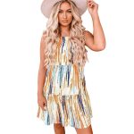 Summer Beach Slip Dresses for Women 2024  Ladies Female Clothing Party Outfits Sundress Black White High Waist Skirts Clothes