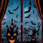 113Pcs Halloween Bat Spider Vinyl Stickers Window Decorations Spooky Party Kids