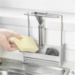 Kitchen Sink Double Draining Sponge and Cloth Organiser Holder Basket