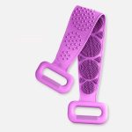 Back Scrubber Body Cleaning Tool Bath Towel Massage Brush Dual Sides + Wall Hook