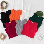 Women's Solid Crop Top Ladies Round Neck Sleeveless Vest T Shirt Soft Cotton Tee