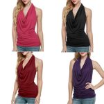 Women Sexy Halter Drape Neck Tank Blouse Backless Sleeveless Vest Tops Charm