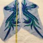 Sequin Gauze Embroidered Cloth Applique Large Patch Performance Clothes Decorative Cheongsam Accessories Handmade Diy