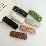 Woolen  Long Shape Barrettes Retro Bb Clip Bang Clip Side Clip Hair Accessories