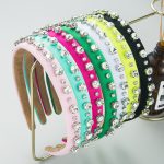 Fashion Shiny Rhinestone Baroque Headband Hairband Female Trendy Thin Edges Hair Band Hair Accessories