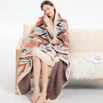 Bohemian Style Summer and Autumn Sofa Cover Blanket Nap Blanket Travel Tassel Knitted Shawl
