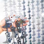 2M Laser Tinsel Curtain Halloween Decorations Boots Silver Rain Silk Door Curtain Party Decoration