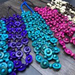 Wooden Three-Layer Beaded Necklace Bohemian Style Necklace Sweater Chain Necklace