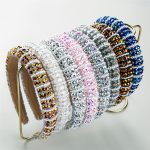 Rhinestone Small Sponge Headband Headband Baroque Full Diamond Pearl Hair Fixer Hairware