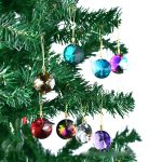 12PC Set Crystal Glass Christmas Decoration 30mm Mini round Prism Flower Christmas Tree Wedding Decorations