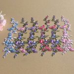 Pink Flower Computer Embroidered Cloth Sticker Patch Hole Adhesive Han Clothes Decoration Dance Skirt Accessories Diy