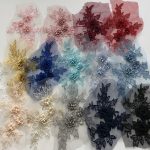 Three-Dimensional Flower Mesh Embroidered Cloth Stickers Lace Patch Wedding Dress Clothing Ornaments Accessories Hand Sewing Diy