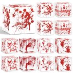 6PC Halloween Horror Decor Props Candy Snack Packaging Paper Box Scene Layout Party Supplies