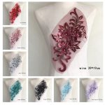 Sequin Embroidered Cloth Stickers Three-Dimensional Flower Mesh Beaded Patch Lace Clothes Cheongsam Dress Decorative Accessories Diy