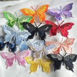 5pc Small Butterfly Embroidered Cloth Stickers Patch Decal Clothes Skirt Shoes and Hats Hairpin Headdress Decorative Accessories Diy