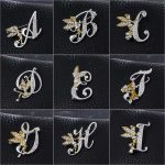 New Metal Crystal English Letter Word Brooch Elf Angel Lapel Suit Shirt Collar Pins Brooches