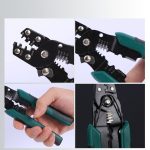 8" Ratchet Crimper Plier Cable Wire Electrical Crimp Tool Terminals Crimping Kit