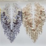 Embroidery Handmade Beaded Rhinestone Cloth Sticker Flower Lace Wedding Dress Patch Clothing Ornaments Accessories