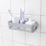 Plastic Bathroom Shelf Shower Rack Storage Organiser Tray Holder Accessories.