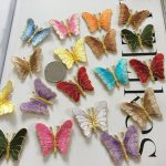 10pc Gold Thread Butterfly Embroidered Cloth Stickers Clothes Shoes Bag Decorative Patch Hole Pattern Applique Seal Diy Accessories Adhesive