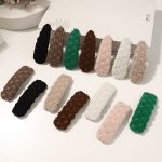Woolen Barrettes Bb Clip Side Hairpin Solid Color Headdress Bang Clip Hair Accessories