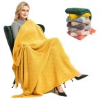 Blanket Office Air Conditioning Blanket Solid Color Knitted Blanket Sofa Cover Runner Tassel Shawl