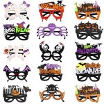 THTH Halloween Party Glasses Pumpkin Ghost Children Adult Ghost Festival Party Decoration LED Light Emitting Glasses
