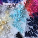 Flower Embroidered Cloth Stickers Mesh Lace Patch Children's Clothes Decoration Wedding Dress Accessories Hand Sewing Diy