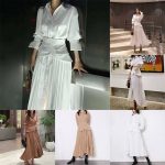 Elegant Pleated Dress For Women Lapel Long Sleeve High Waist Maxi Dresses Female Fashion New Clothing 2024