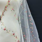 Organza Bottom Little Flower Embroidered Fabric Women's Clothing DIY Embroidery Fabric