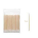 200 disposable cleaning cotton swabs, individually packaged wooden pointed cotton swabs with embroidered and makeup cotton swabs