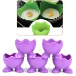 5pcs Silicone Egg Cup Holders Set Kitchen Boiled Egg Serving Cups Breakfast NEW