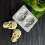 3D Skeleton Skull Head Silicone Mold DIYCandy Cake Decoration Mold Baking Tool