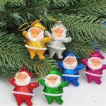 Lot 6 pcs Christmas Santa Claus Ornaments Christmas Tree Hanging Mini Decoration