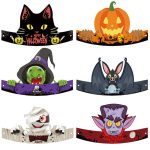 6PC Halloween Children's Party Decor Props Halloween Decor Paper Hat