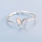 Fashion Stunning Butterfly Adjustable Ring Plate With Silver Ladies Girls Gift