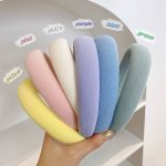 New Soild Color Headband Girls Vintage Hair Bands Soft Hairband  Hair Rubbers Women Korean Hair Hoop Headwear Hair Sccessories