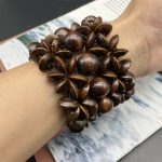 Width Bracelet Wooden Bracelet Anti-Allergy Beaded Bracelet Retro Baking Paint
