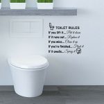 Funny Toilet Seat Sofa Chair Wall Stickers Bathroom Home Decoration
