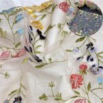 Multi-Color Mesh Embroidery Decor Fabric DIY Lace Lacework Fabric Clothing Adjuvant