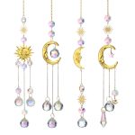 Garden Decoration Sunshine Catcher Crystal Pendant Smiley Moon Sun Catcher Fashion