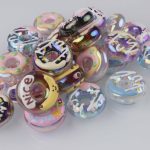 Acrylic bead donut DIY hand drawn graffiti mobile phone chain bead pen usage